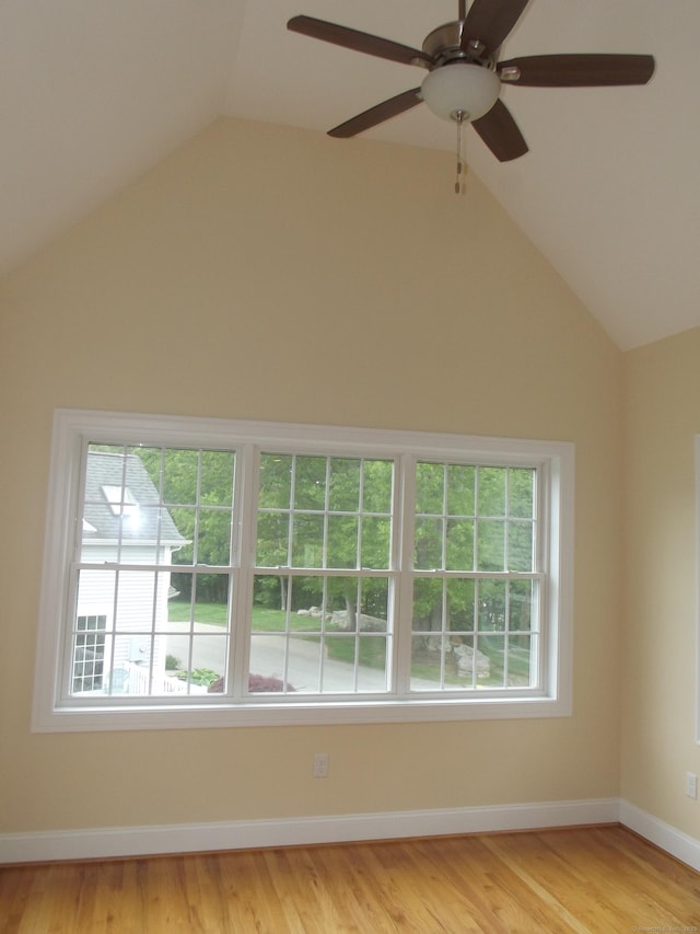 94 Stonehouse Rd Unit 16, Coventry, CT 06238 - bonus room featuring lofted ceiling, plenty of natural light, a ceiling fan, and light wood finished floors
