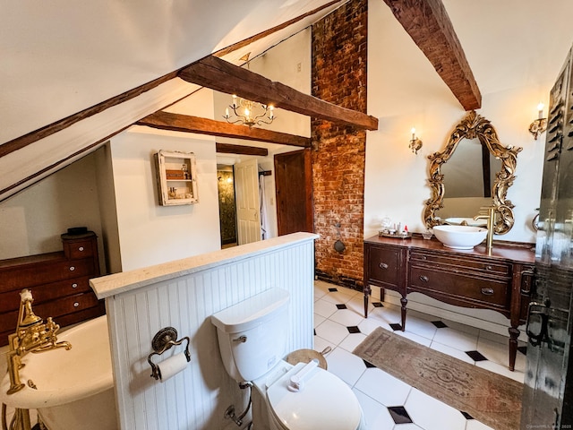 49 Bennett Pond Rd, Canterbury, CT 06331 - bathroom featuring toilet, vanity, and tile patterned flooring