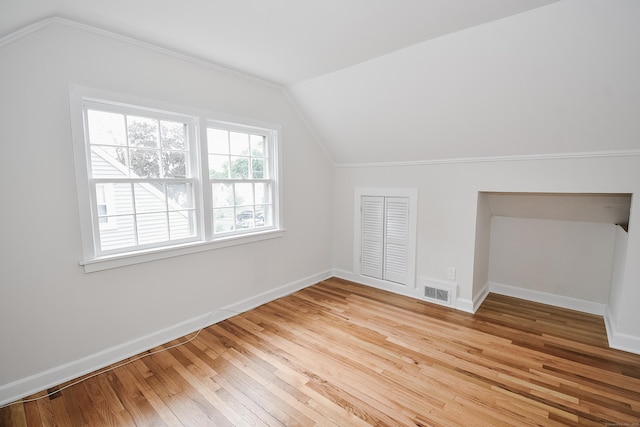 145 Westminster St, Hamden, CT 06518 - additional living space featuring lofted ceiling, light wood-style floors, and baseboards