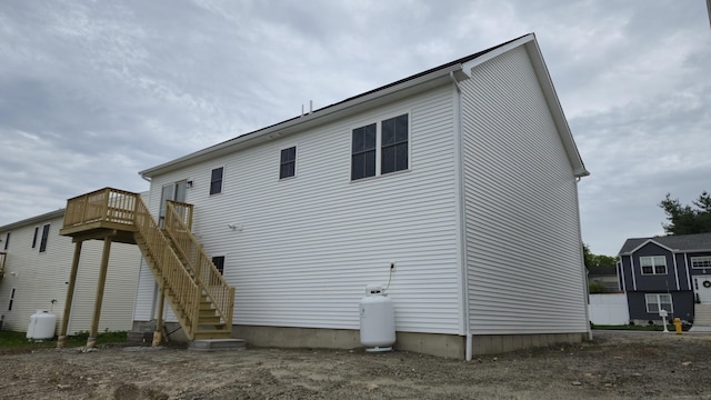 40 Yorktown Rdg, Waterbury, CT 06704 - back of property featuring stairs and a deck