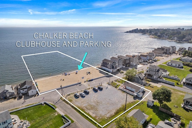 74 Chalker Beach Rd, Old Saybrook, CT 06475 - aerial overview of property's location with property boundaries highlighted and a large body of water
