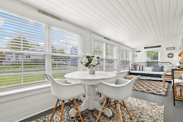 74 Chalker Beach Rd, Old Saybrook, CT 06475 - sunroom featuring lofted ceiling