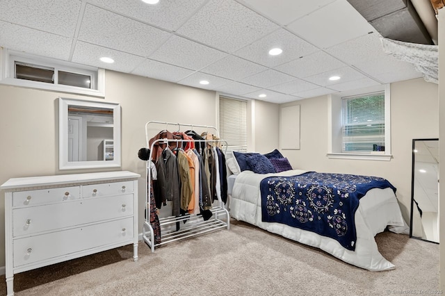 49 Bear Hills Rd, Newtown, CT 06470 - carpeted bedroom featuring recessed lighting and a drop ceiling