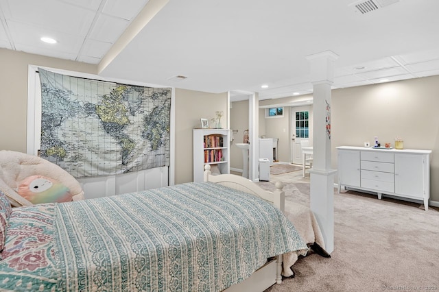 49 Bear Hills Rd, Newtown, CT 06470 - bedroom featuring recessed lighting and light colored carpet