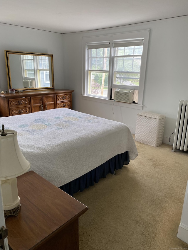 1248 Valley Rd, Fairfield, CT 06825 - carpeted bedroom featuring radiator heating unit and cooling unit