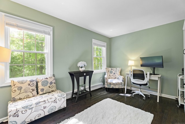 8A Russett Rd, Newtown, CT 06482 - home office featuring dark wood finished floors and baseboards