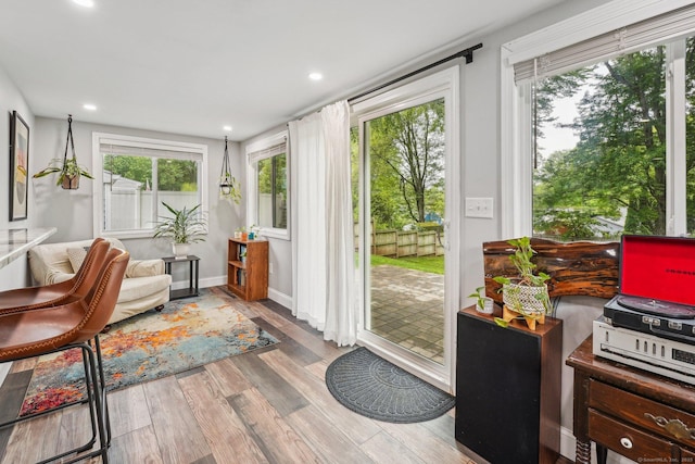 288 Robbins Ave, Newington, CT 06111 - sunroom featuring healthy amount of natural light, wood finished floors, recessed lighting, and baseboards