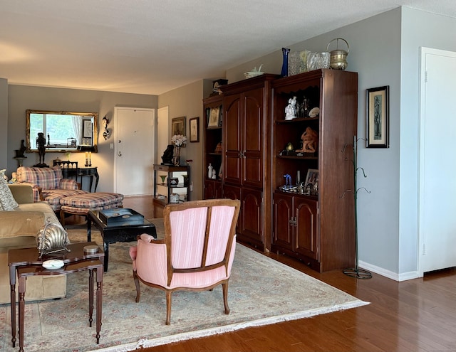 1 Strawberry Hill Ct Apt 6F, Stamford, CT 06902 - living area featuring wood finished floors and baseboards