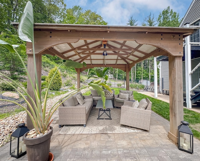 130 Wildewood Run, Bristol, CT 06010 - view of patio / terrace with a gazebo and an outdoor living space