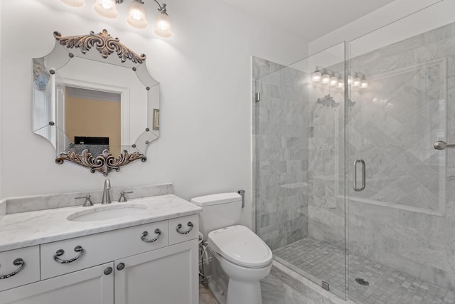 24 N Racebrook Rd, Woodbridge, CT 06525 - full bathroom featuring a shower stall, toilet, and vanity