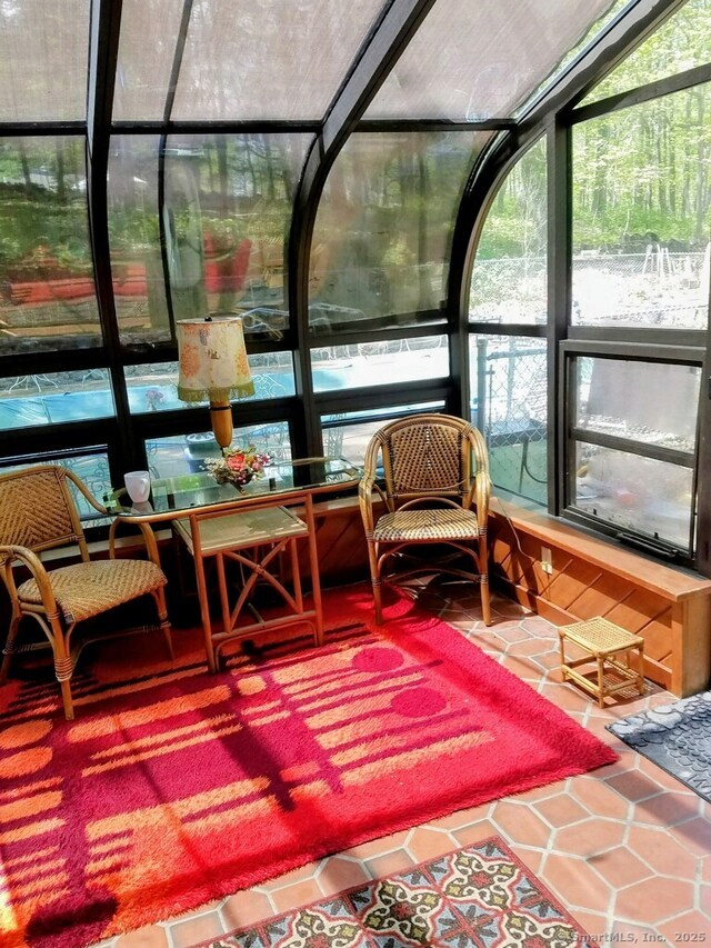 15 Packer Brook Rd, Redding, CT 06896 - sunroom with tile patterned flooring