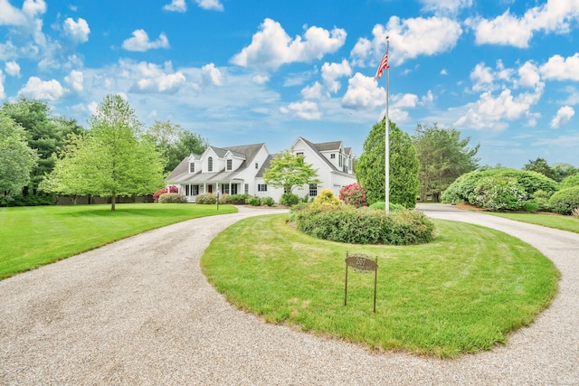 207 Great Pond Rd, Simsbury, CT 06070 - cape cod house with curved driveway and a front yard
