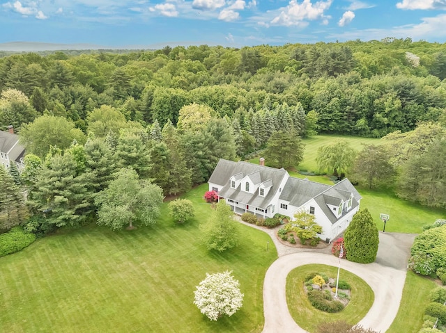 207 Great Pond Rd, Simsbury, CT 06070 - aerial view of property and surrounding area featuring a forest