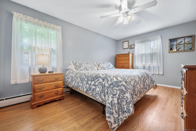 8 Brookview Ct, Bethel, CT 06801 - bedroom featuring light wood-type flooring, ceiling fan, and baseboards