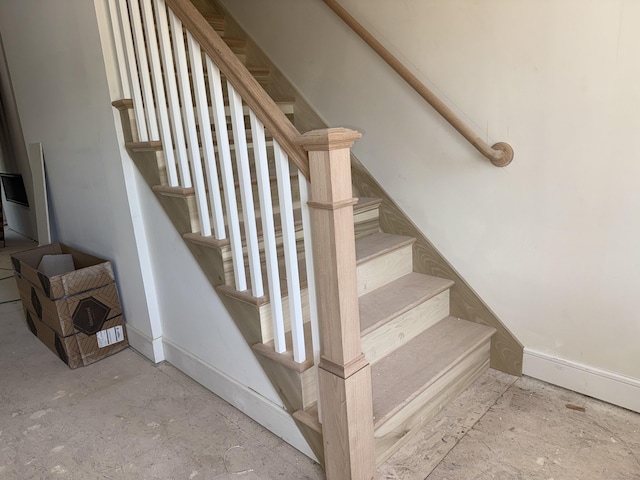 23 Melrose Dr, Cheshire, CT 06410 - staircase featuring baseboards
