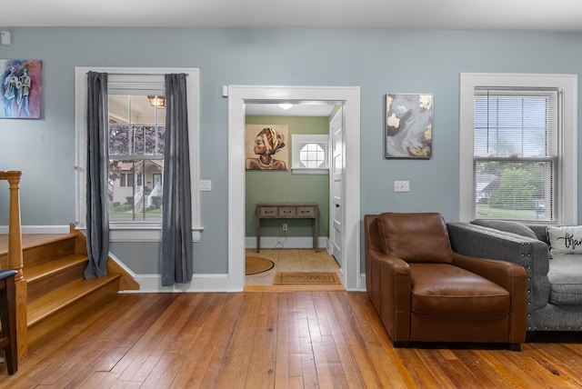 39 Woodcrest Ave, Stratford, CT 06614 - sitting room featuring light wood-type flooring and baseboards