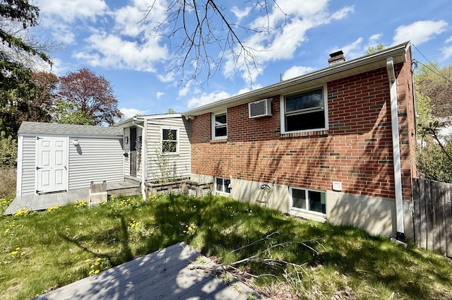 108 Dartmouth St, Torrington, CT 06790 - back of house with brick siding and a chimney