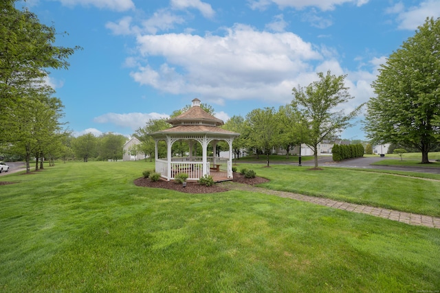 1 Chatham Ct Unit 1, Middlebury, CT 06762 - view of community with a gazebo and a lawn