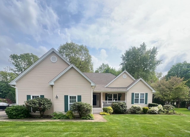 45 Kuhr Dr, Southington, CT 06489 - ranch-style house featuring covered porch and a front yard