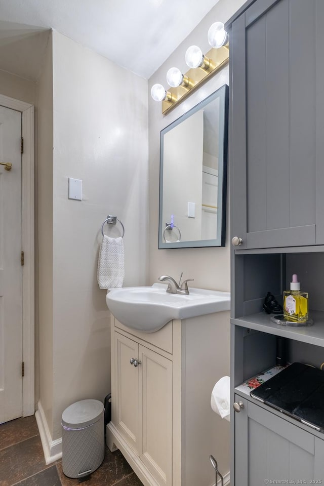 27 Pleasant Valley Rd, Barkhamsted, CT 06063 - bathroom with vanity and baseboards