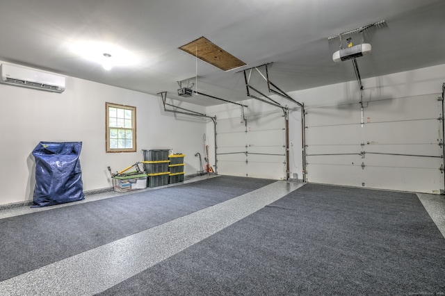 25 Bittersweet Ln, Berlin, CT 06037 - garage with an AC wall unit and a garage door opener
