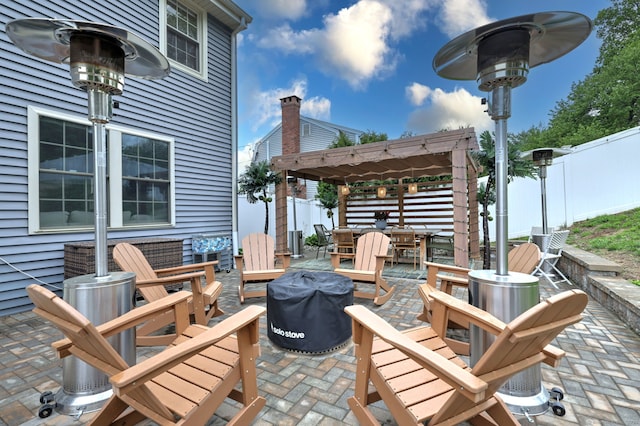 25 Bittersweet Ln, Berlin, CT 06037 - view of patio / terrace with fence, a fire pit, and outdoor dining space