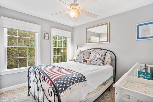 1 Shady Knls, Danbury, CT 06811 - bedroom with baseboards and a ceiling fan