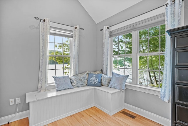 1 Shady Knls, Danbury, CT 06811 - sitting room featuring lofted ceiling, light wood-style flooring, and baseboards