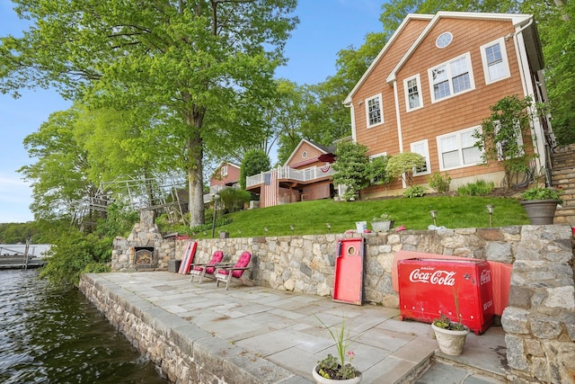 1 Shady Knls, Danbury, CT 06811 - dock featuring a water view, a yard, and a patio
