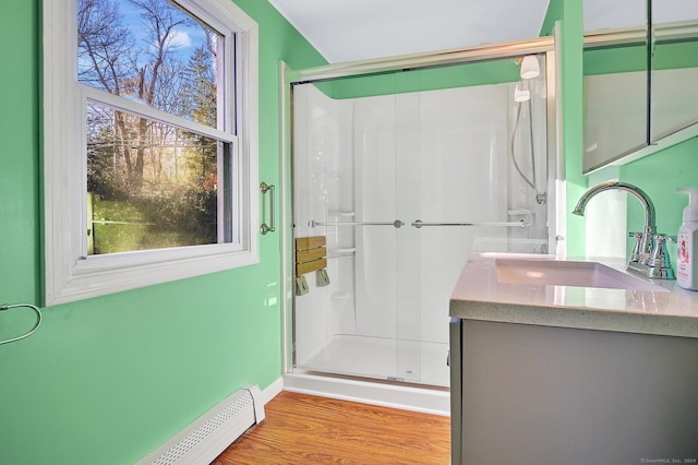75 W Shore Rd, Ellington, CT 06029 - bathroom featuring wood finished floors, plenty of natural light, and a stall shower