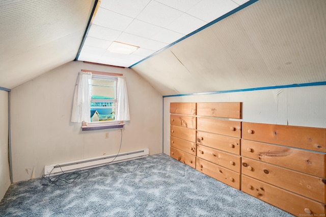 75 W Shore Rd, Ellington, CT 06029 - bonus room featuring a baseboard heating unit, carpet flooring, and lofted ceiling