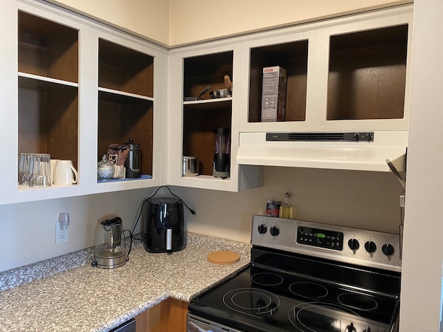 kitchen with electric range