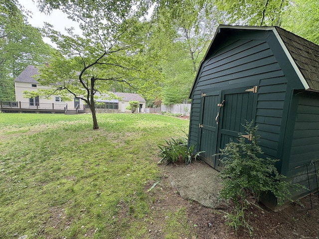 82 Whitethorn Dr, Guilford, CT 06437 - view of yard featuring a storage unit and an outdoor structure