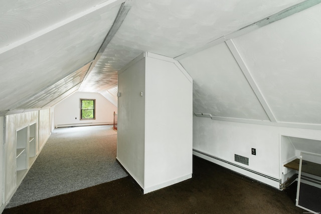 82 Whitethorn Dr, Guilford, CT 06437 - additional living space with lofted ceiling, carpet, and baseboard heating
