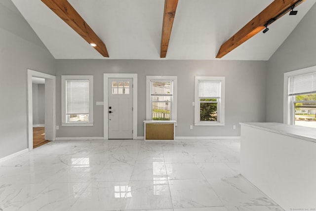 182 Rte 66, Columbia, CT 06237 - foyer with baseboards and light marble finish flooring