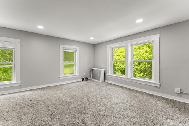 182 Rte 66, Columbia, CT 06237 - spare room featuring baseboards, carpet flooring, and recessed lighting
