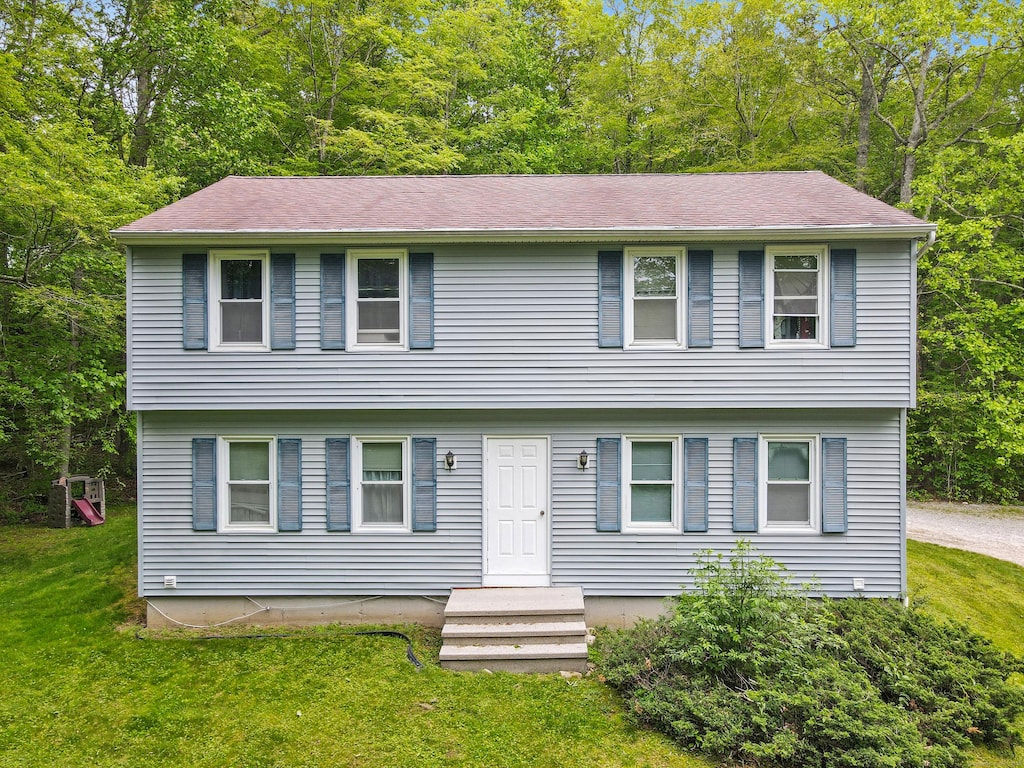 1680 Center Groton Rd, Ledyard, CT 06339 - colonial home with a front lawn