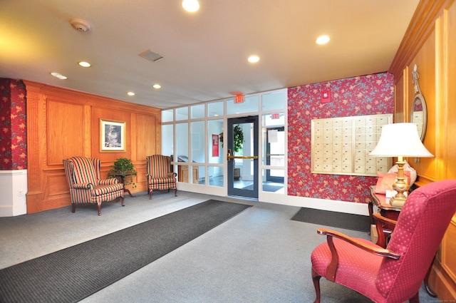 15 Highland St Apt 106, West Hartford, CT 06119 - community lobby featuring wallpapered walls and recessed lighting