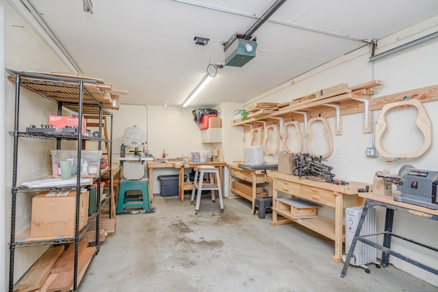 3 Lambert Ln Unit 3, Brookfield, CT 06804 - garage featuring a workshop area and a garage door opener