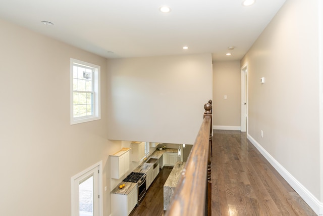 2 Stratton Farms Rd, Suffield, CT 06093 - corridor featuring recessed lighting, wood finished floors, and baseboards