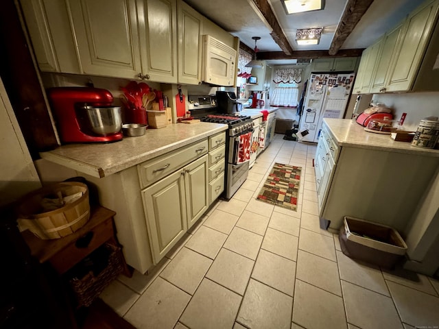 23 Old Mill Rd, Clinton, CT 06413 - kitchen featuring white appliances, light countertops, and light tile patterned floors