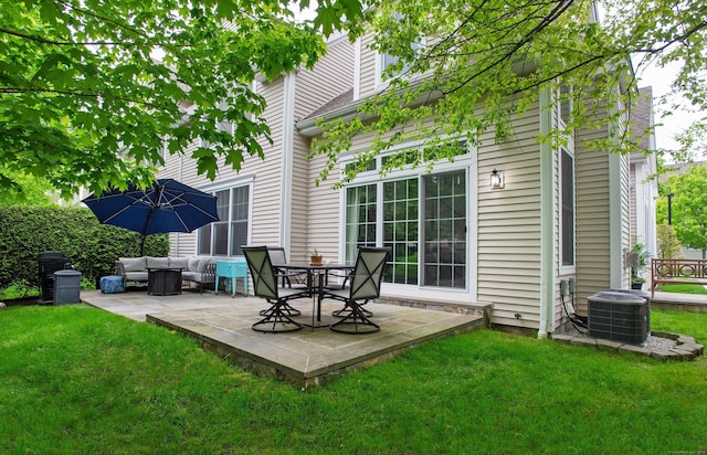 78 Copper Square Dr Unit 78, Bethel, CT 06801 - view of patio / terrace featuring central air condition unit and an outdoor living space