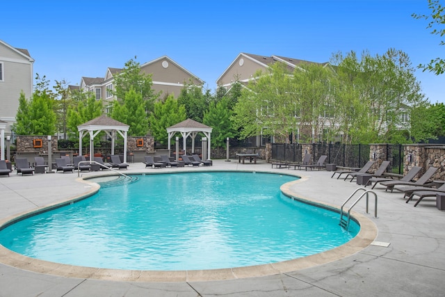 78 Copper Square Dr Unit 78, Bethel, CT 06801 - community pool with a gazebo and a patio area