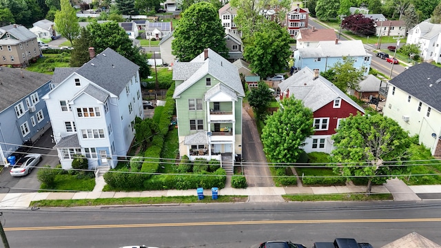 aerial perspective of suburban area