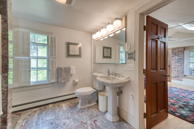 80 W Main St, Chester, CT 06412 - bathroom with a baseboard radiator and toilet