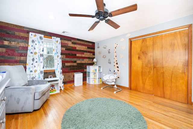 26 Davis Ave, Vernon, CT 06066 - living area with a ceiling fan, wood finished floors, and baseboards