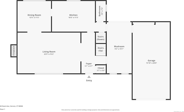 26 Davis Ave, Vernon, CT 06066 - room layout