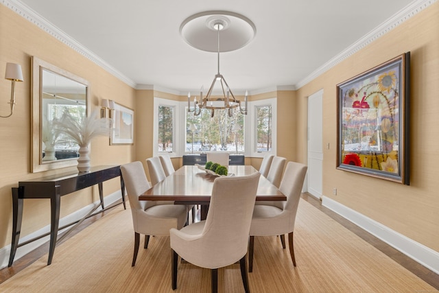 15 Arrowhead Way, Weston, CT 06883 - dining room featuring a chandelier, baseboards, and crown molding