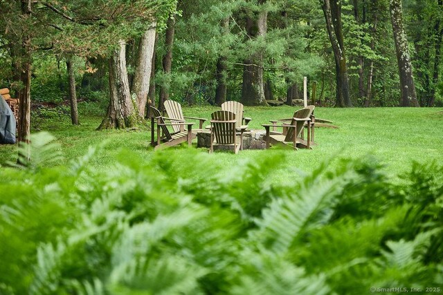 15 Arrowhead Way, Weston, CT 06883 - view of green lawn with a view of trees