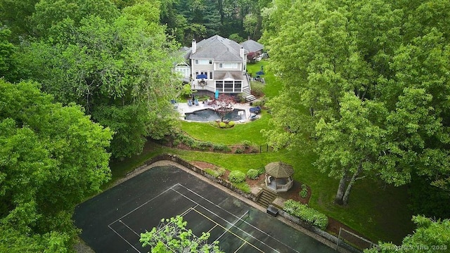 15 Arrowhead Way, Weston, CT 06883 - aerial view of property and surrounding area